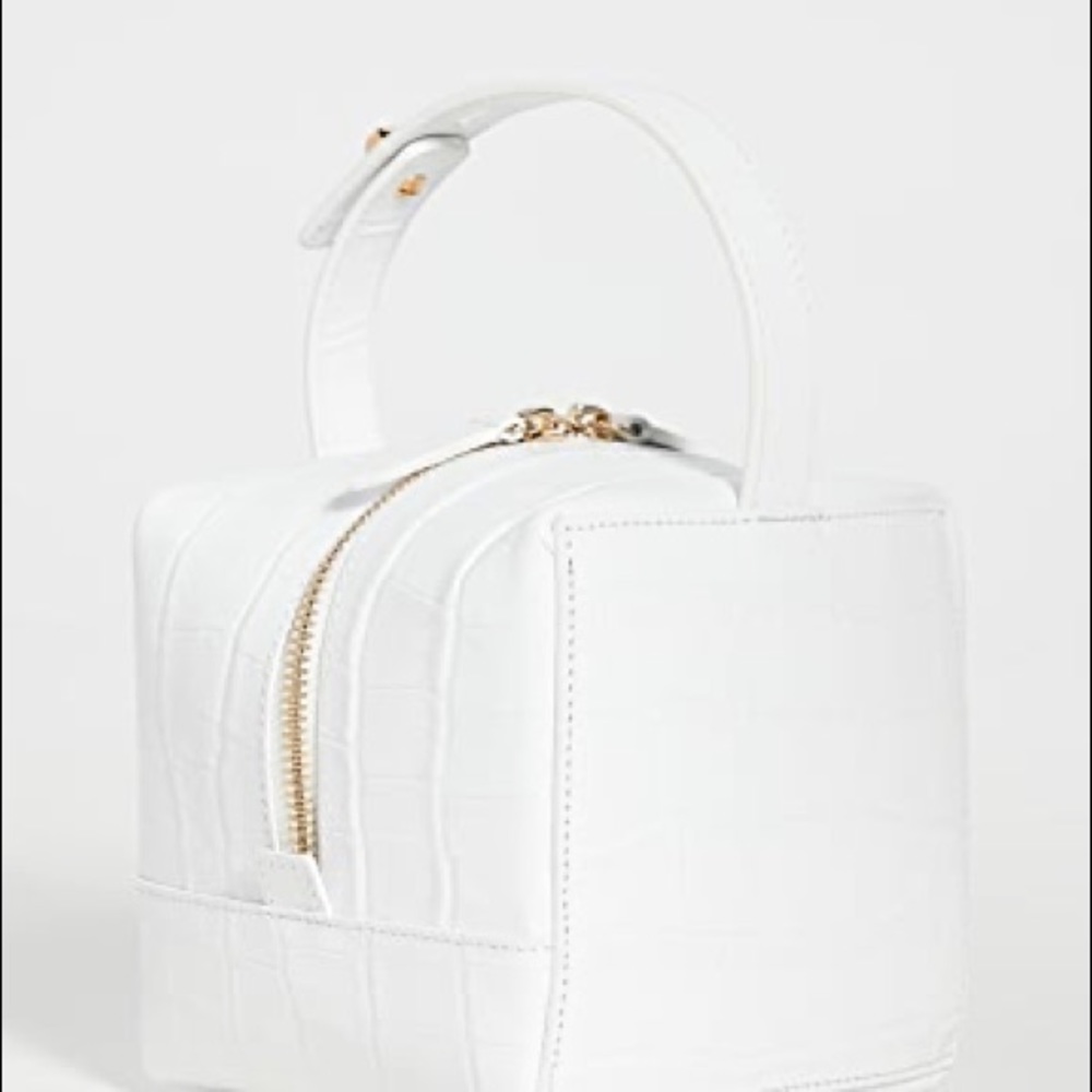 Frame Denim Croco Cube Top Handle Box Bag
